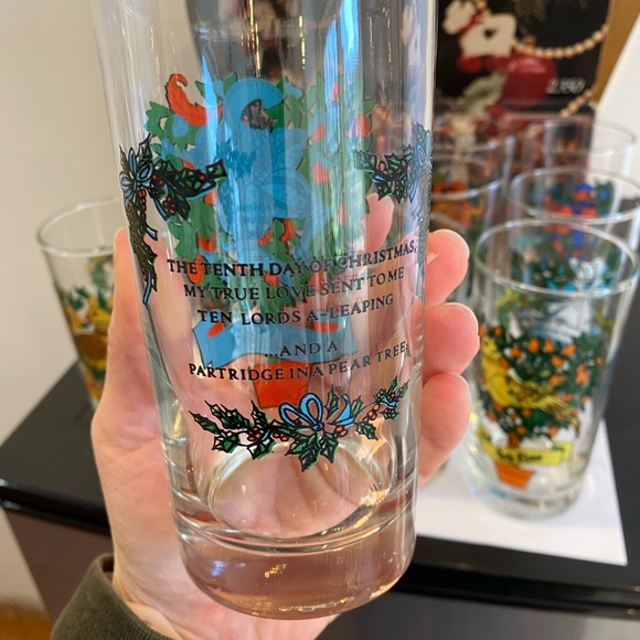 Vintage 12 Days of Christmas Glass Set - Picture 3 of 4